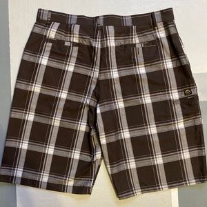 Men’s Lowrider Brown Plaid Shorts
